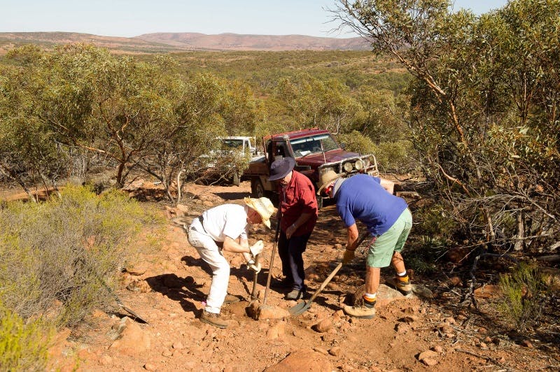 Working bees are are part of life when volunteering for Nature Foundation SA (pictured at Hiltaba)