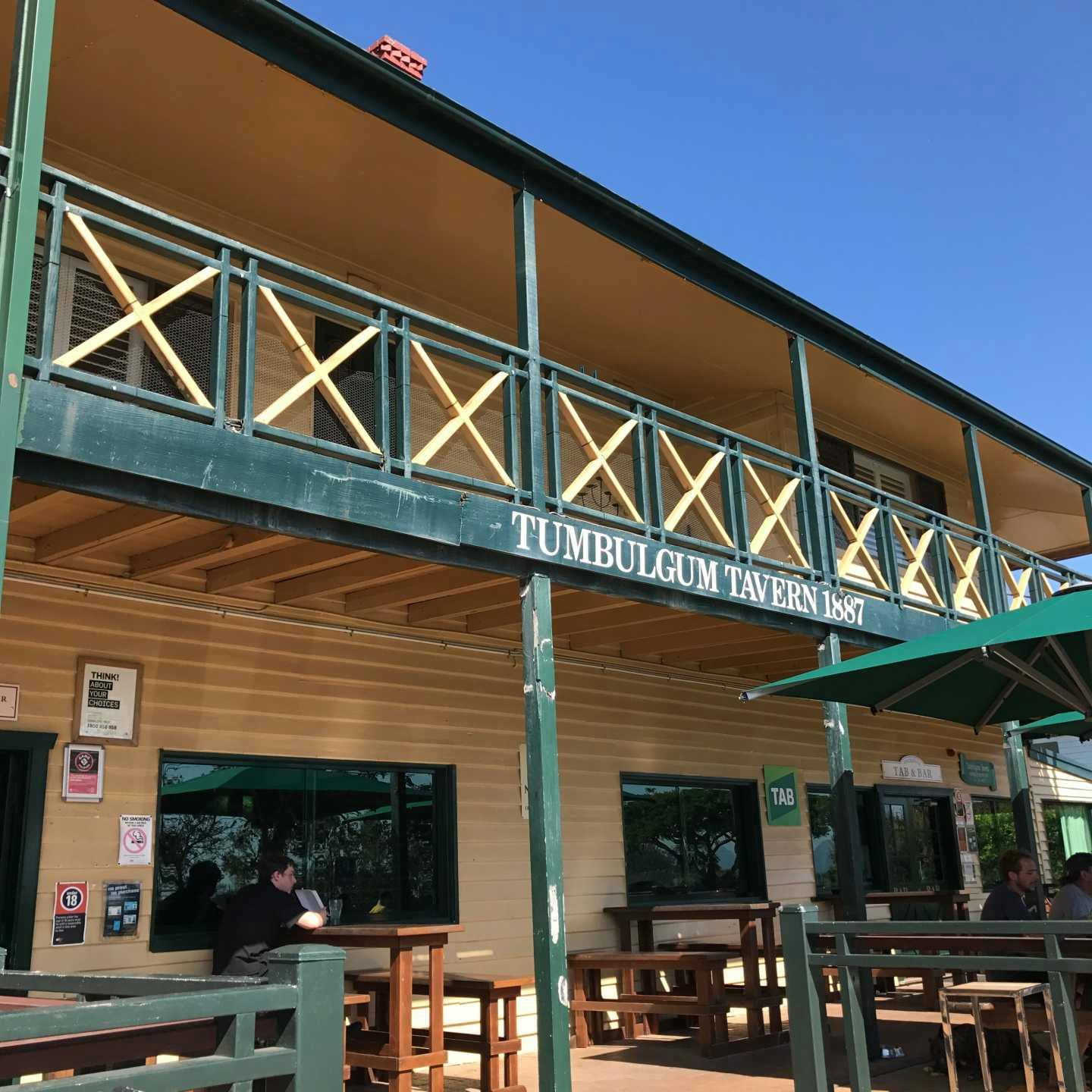 A border crossing - Tumbulgum Tavern
