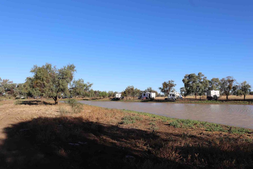 Free Camp Long Waterhole, Winton QLD is a popular spot in a town that offers all sorts of camping