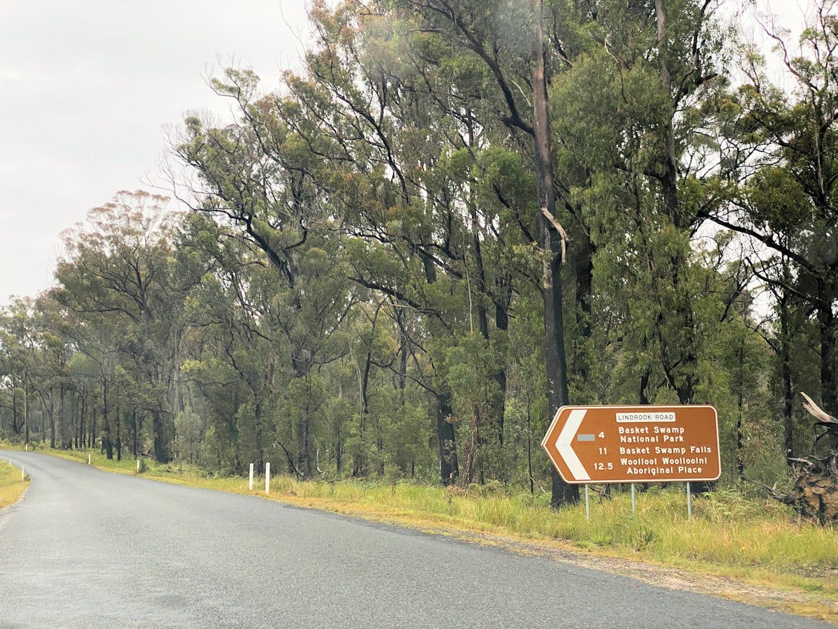 Road to Basket Swamp National Park, NSW
