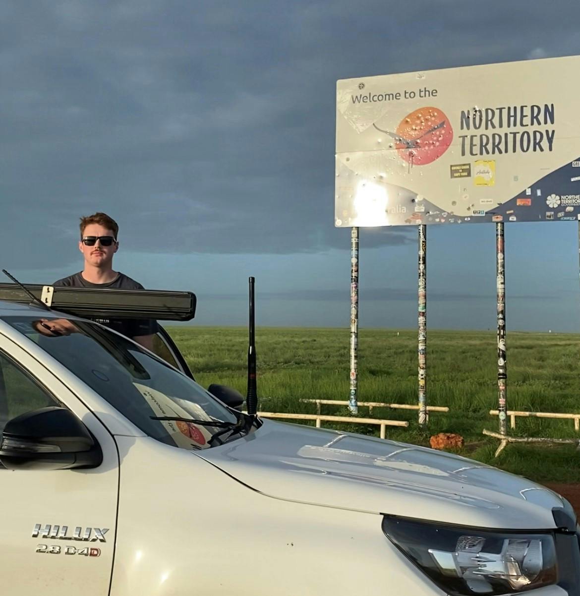 Kate and Max crossed the QLD NT border near Camooweal